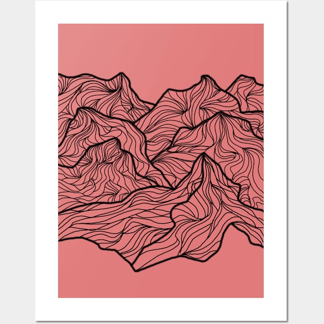 Pink Hills Wall Art by rakastuff